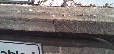 The concrete window surrounds were showing signs of deterioration, this deterioration was widespread over much of the school. here are examples of deterioriation.